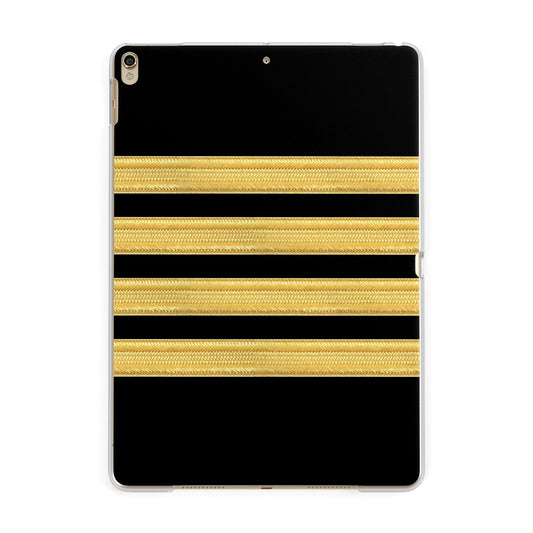 Black Gold Pilot Stripes Apple iPad Gold Case