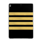 Black Gold Pilot Stripes Apple iPad Grey Case