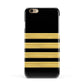 Black Gold Pilot Stripes Apple iPhone 6 3D Snap Case