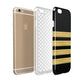 Black Gold Pilot Stripes Apple iPhone 6 3D Tough Case Expanded view