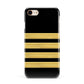 Black Gold Pilot Stripes Apple iPhone 7 8 3D Snap Case