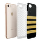 Black Gold Pilot Stripes Apple iPhone 7 8 3D Tough Case Expanded View