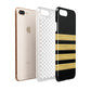 Black Gold Pilot Stripes Apple iPhone 7 8 Plus 3D Tough Case Expanded View