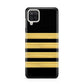 Black Gold Pilot Stripes Samsung A12 Case