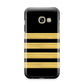 Black Gold Pilot Stripes Samsung Galaxy A3 2017 Case on gold phone