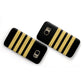 Black Gold Pilot Stripes Samsung Galaxy Case Flat Overview