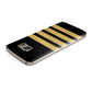 Black Gold Pilot Stripes Samsung Galaxy Case Top Cutout