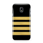 Black Gold Pilot Stripes Samsung Galaxy J3 2017 Case