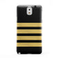 Black Gold Pilot Stripes Samsung Galaxy Note 3 Case