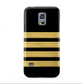Black Gold Pilot Stripes Samsung Galaxy S5 Mini Case