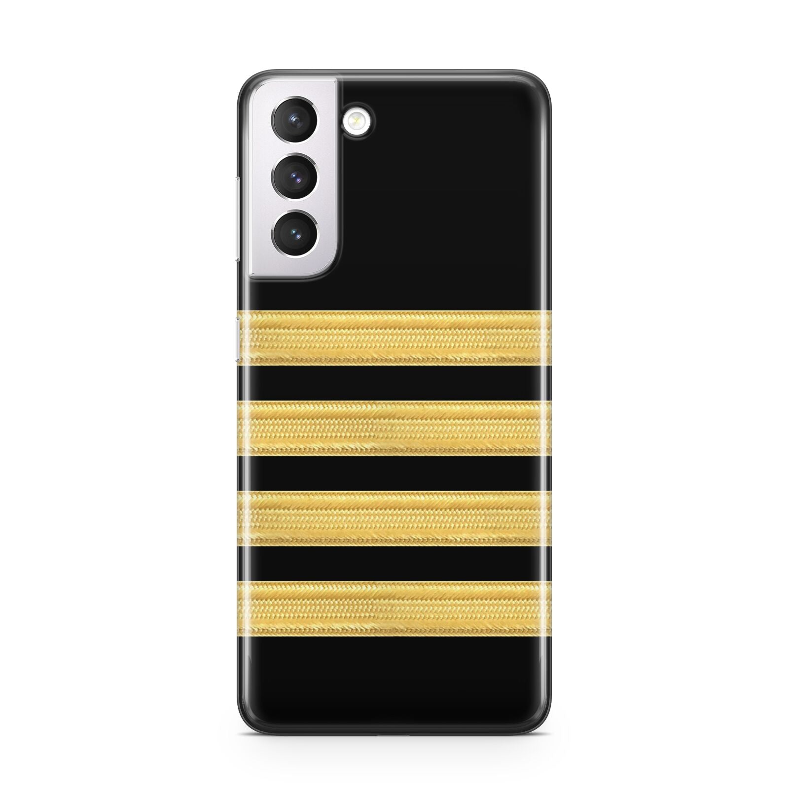 Black Gold Pilot Stripes Samsung S21 Case