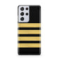 Black Gold Pilot Stripes Samsung S21 Ultra Case