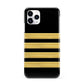 Black Gold Pilot Stripes iPhone 11 Pro 3D Snap Case