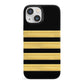 Black Gold Pilot Stripes iPhone 13 Mini Full Wrap 3D Snap Case