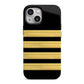 Black Gold Pilot Stripes iPhone 13 Mini Full Wrap 3D Tough Case