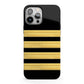 Black Gold Pilot Stripes iPhone 13 Pro Max Full Wrap 3D Tough Case