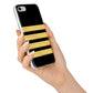 Black Gold Pilot Stripes iPhone 7 Bumper Case on Silver iPhone Alternative Image