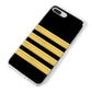 Black Gold Pilot Stripes iPhone 8 Plus Bumper Case on Silver iPhone Alternative Image
