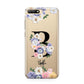 Black Initial Floral Huawei Y6 2018