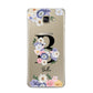 Black Initial Floral Samsung Galaxy A3 2016 Case on gold phone