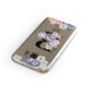 Black Initial Floral Samsung Galaxy Case Front Close Up