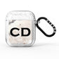 Black Initials Yellow Marble AirPods Glitter Case