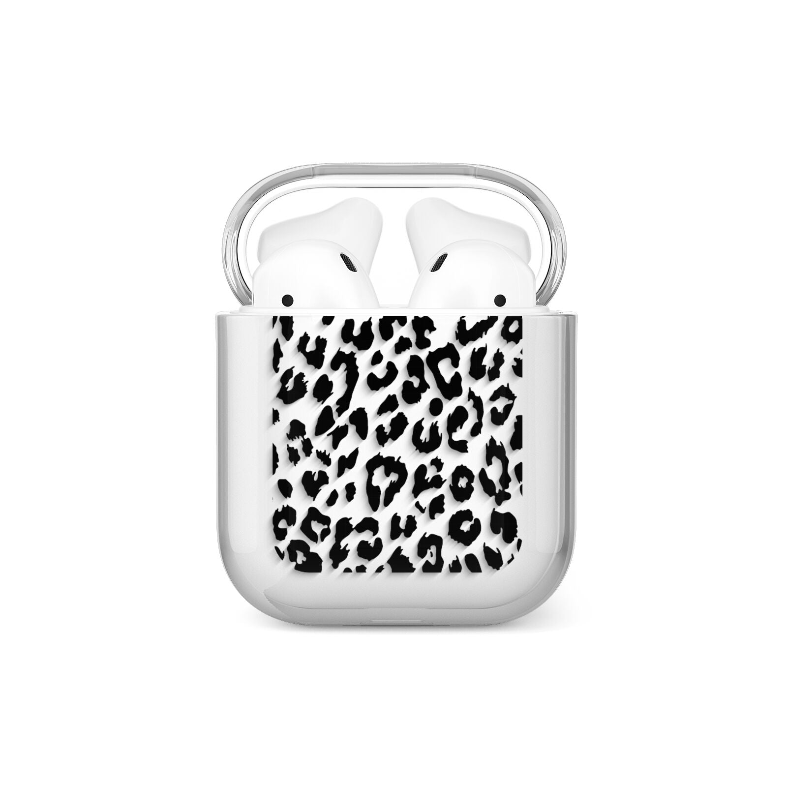 Black Leopard Print AirPods Case