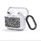 Black Leopard Print AirPods Clear Case 3rd Gen Side Image