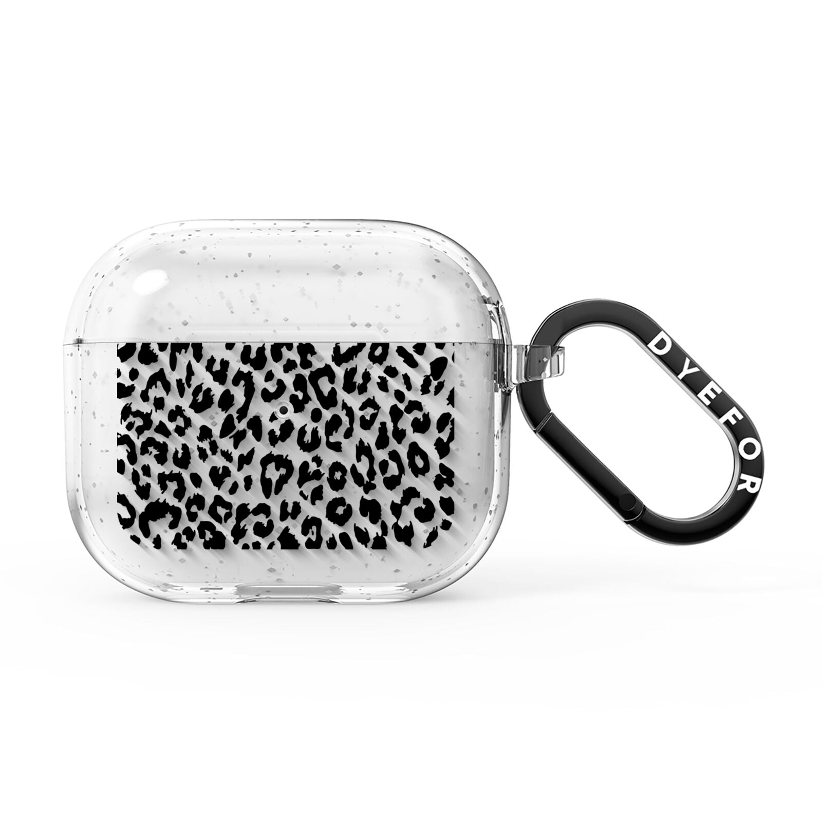 Black Leopard Print AirPods Glitter Case 3rd Gen