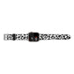 Black Leopard Print Apple Watch Strap Size 38mm Landscape Image Silver Hardware