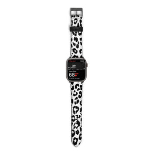 Black Leopard Print Watch Strap