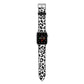 Black Leopard Print Apple Watch Strap with Silver Hardware