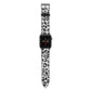 Black Leopard Print Apple Watch Strap with Space Grey Hardware