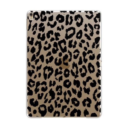 Black Leopard Print Apple iPad Gold Case