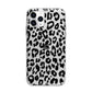 Black Leopard Print Apple iPhone 11 Pro Max in Silver with Bumper Case