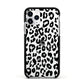 Black Leopard Print Apple iPhone 11 Pro in Silver with Black Impact Case
