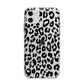 Black Leopard Print Apple iPhone 11 in White with Bumper Case