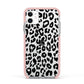 Black Leopard Print Apple iPhone 11 in White with Pink Impact Case