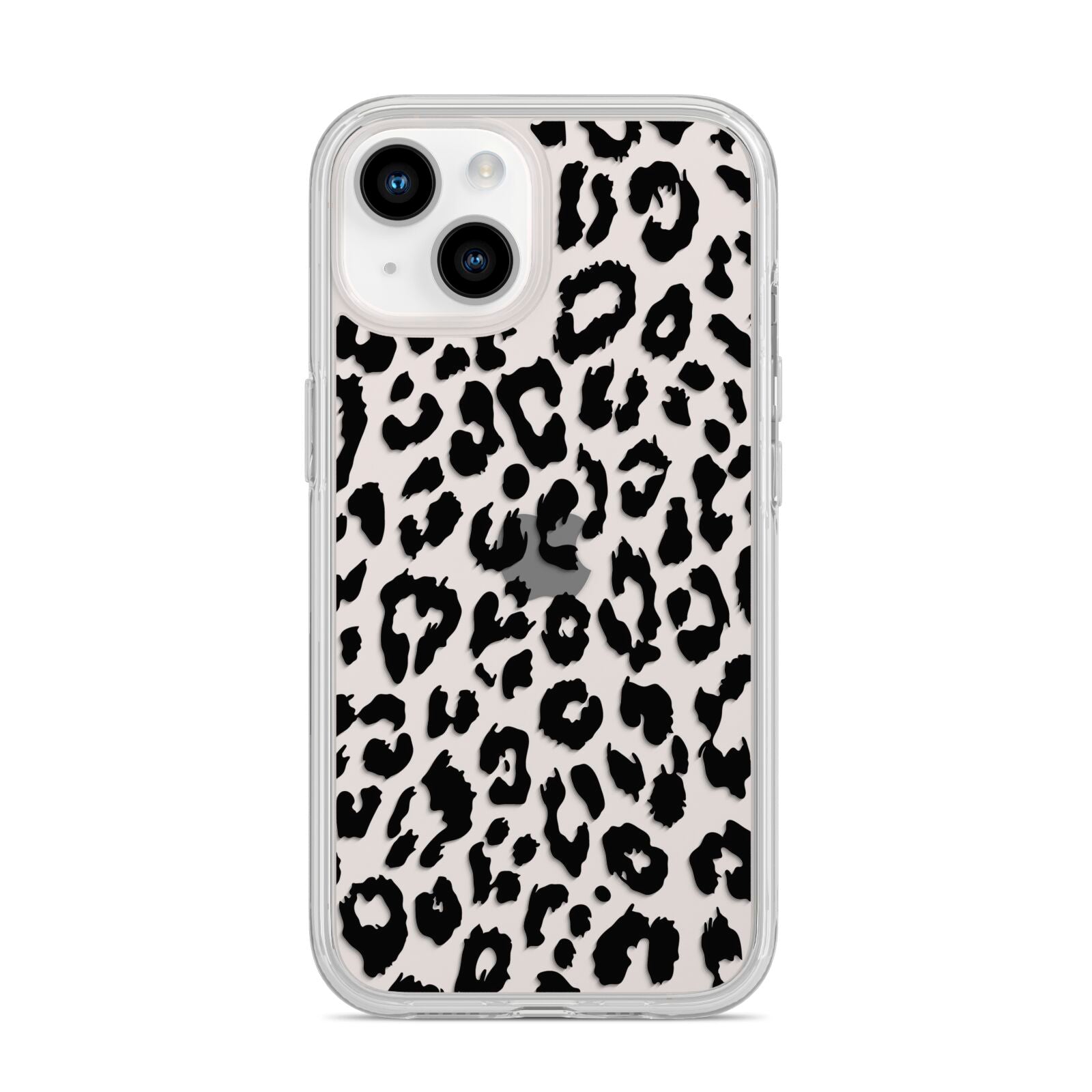 Black Leopard Print iPhone 14 Clear Tough Case Starlight
