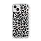 Black Leopard Print iPhone 14 Plus Glitter Tough Case Starlight