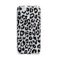 Black Leopard Print iPhone 7 Bumper Case on Silver iPhone
