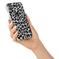 Black Leopard Print iPhone X Bumper Case on Silver iPhone Alternative Image 2