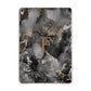 Black Marble Apple iPad Rose Gold Case