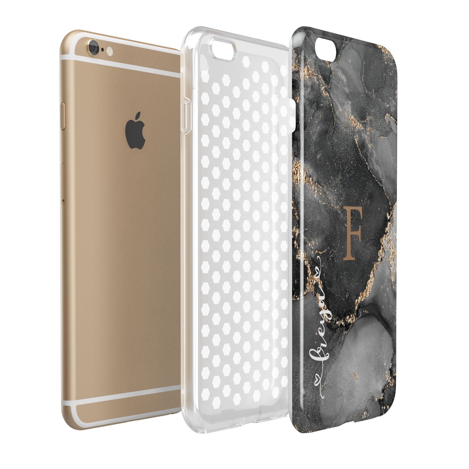Black Marble Apple iPhone 6 Plus 3D Tough Case Expand Detail Image