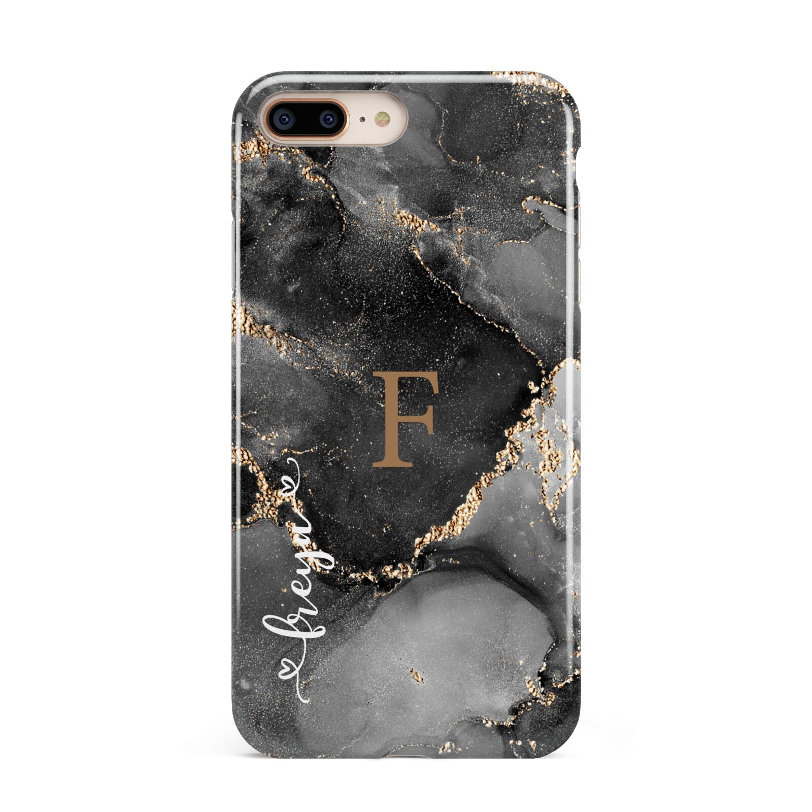 Black Marble Apple iPhone 7 8 Plus 3D Tough Case