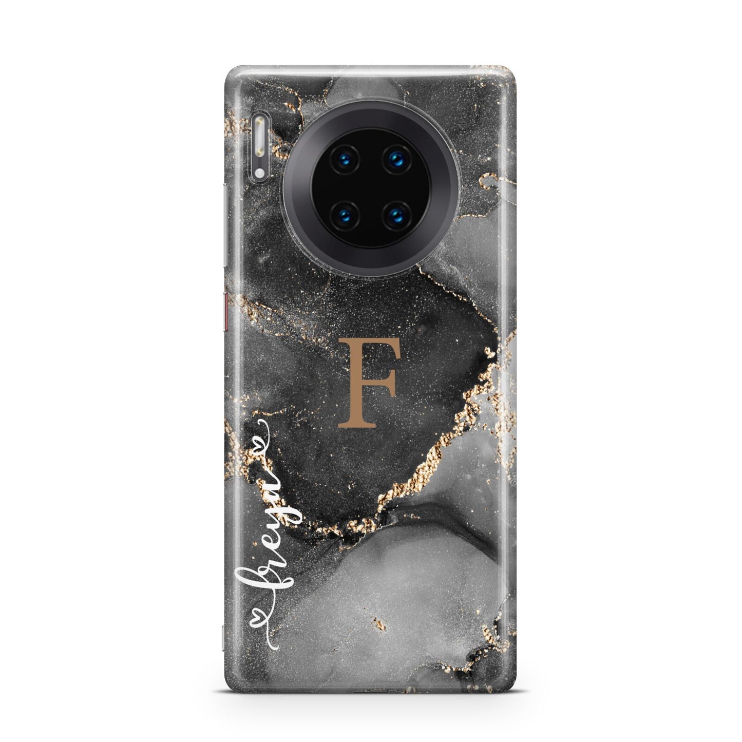 Black Marble Huawei Mate 30 Pro Phone Case