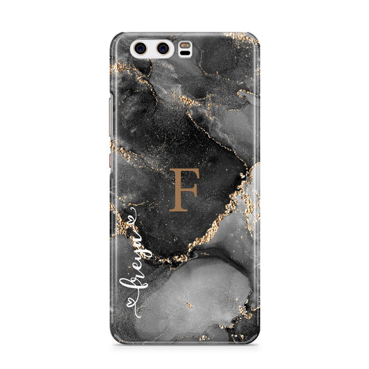 Black Marble Huawei P10 Phone Case