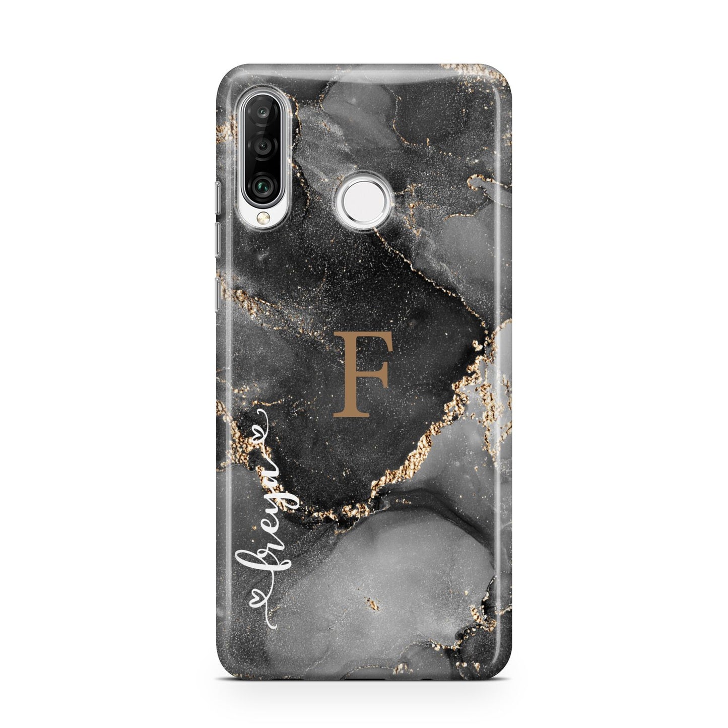 Black Marble Huawei P30 Lite Phone Case