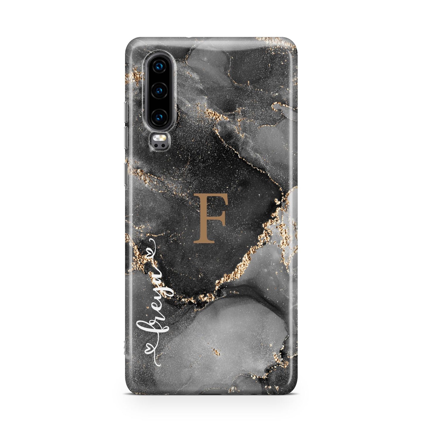 Black Marble Huawei P30 Phone Case