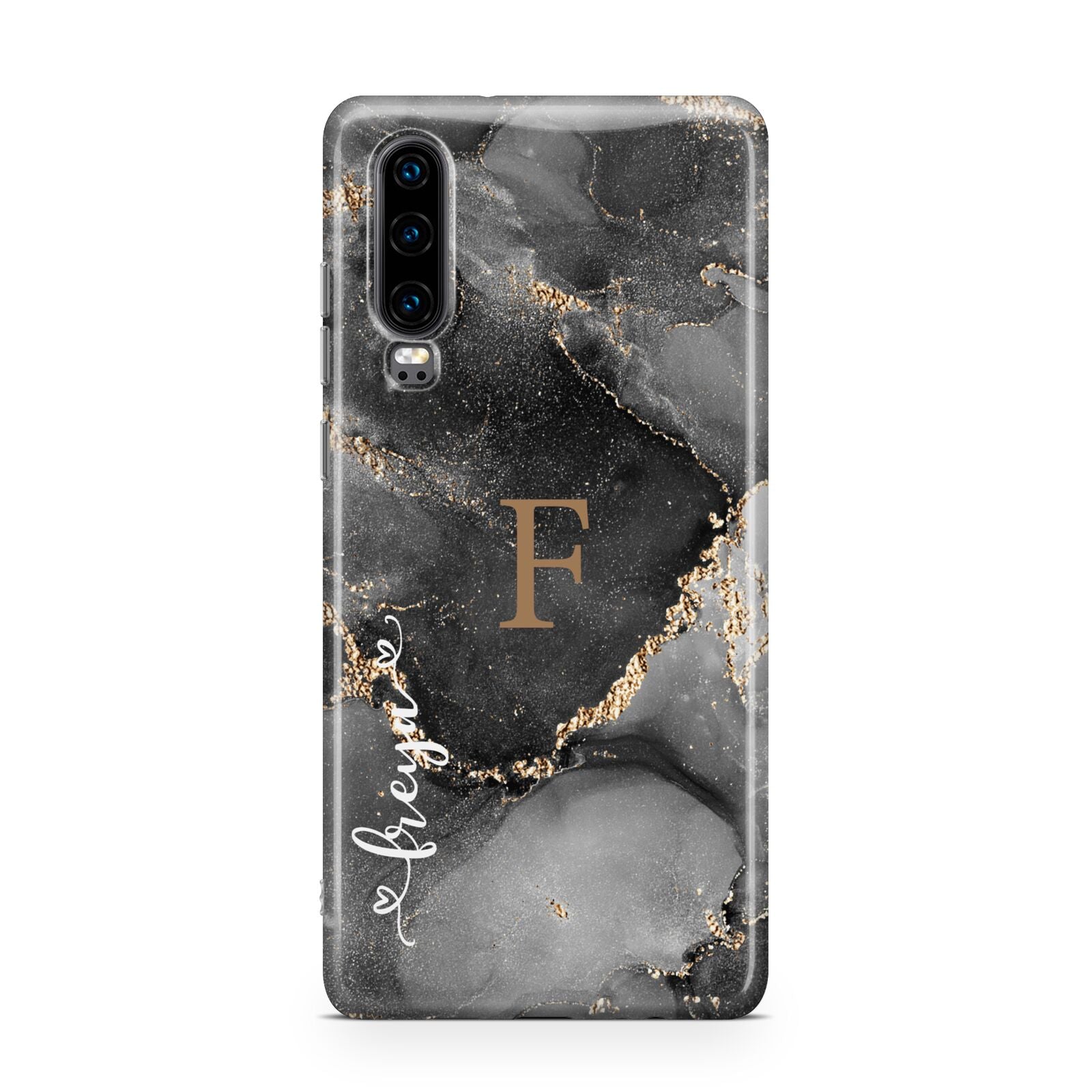 Black Marble Huawei P30 Phone Case